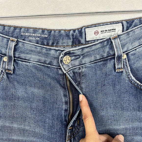 Adriano Goldschmied Jeans Size 32 Ex-Boyfriend Slouchy Slim Denim Stretch - Picture 4 of 12